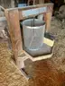 Antique Metal Basket Fruit Press