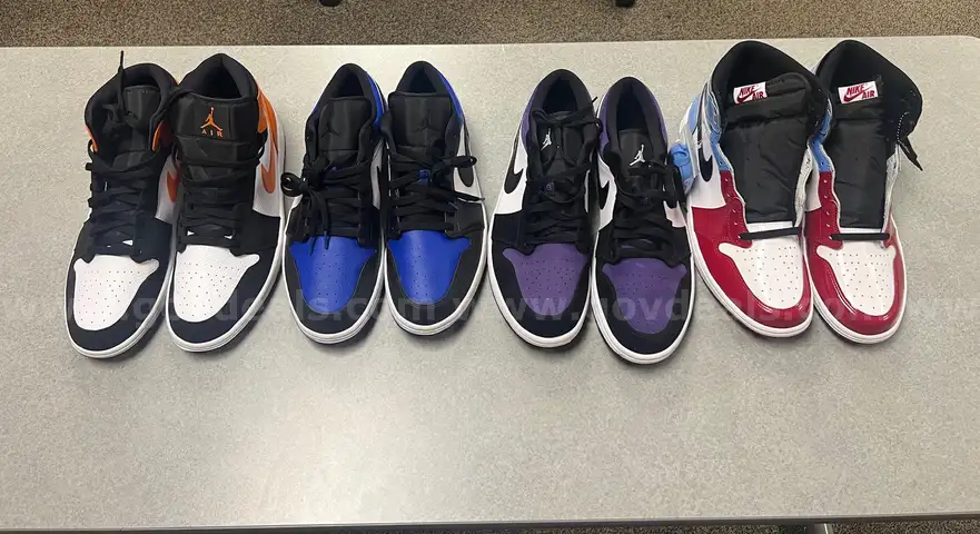 4 Pairs Nike Air Jordans, Mighty Ducks Jersey, Cincinnati Reds Hat, and Adidas Athletic Pants