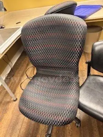 Blackish Fabric Rolling Office Chair