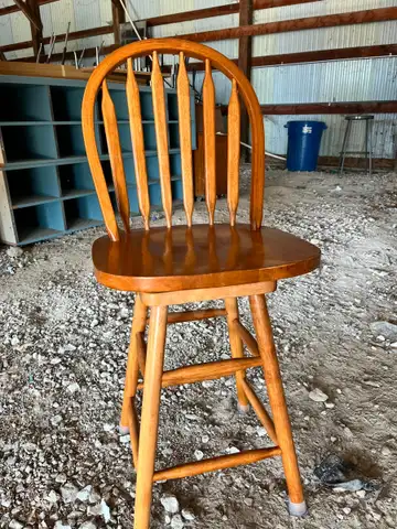 Wooden stool, pub height
