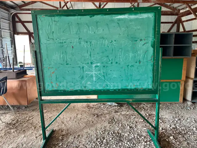 large portable chalkboard, vintage