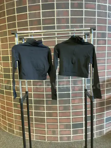Dance Costumes - Black Long Sleeve Turtleneck Crop, 15 items