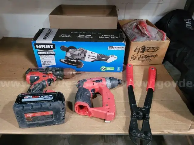 DRILL, DRIVER, GRINDER EST.