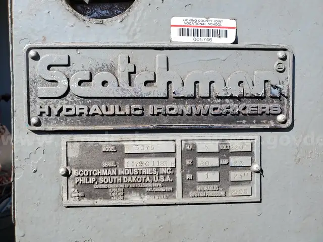Scotchman Hydraulic Ironworker