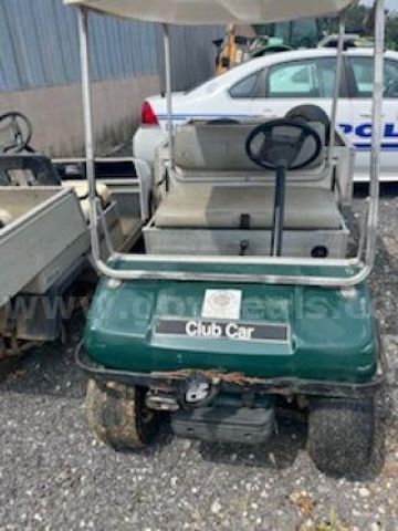 2 Gas Club Car Carts with dump beds one manual one electric. | GovDeals