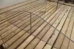 Lot of 100+ Plexiglass or Lexan 41&#x22; by 42&#x22; Dividers in wooden cases, self standing