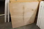 Lot of 100+ Plexiglass or Lexan 41&#x22; by 42&#x22; Dividers in wooden cases, self standing