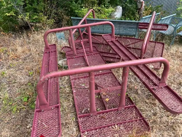 Lot of (2) Metal Picnic Tables.