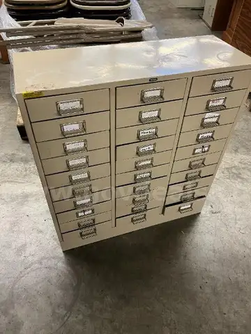 Lot of (1) 30-Drawer Parts Cabinet.