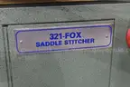 Mueller Martini Saddle Stitcher321 Fox, 8 Pocket w/ Feeder and Trimmer.