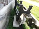 Lot of (5) Used Hard Plastic Benches.