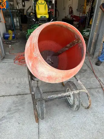 Lot of (1) Kushman Electric Cement Mixer.
