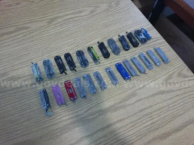 Lot of 12 Small Gerber and 13 Small Leatherman Multi-Tools.