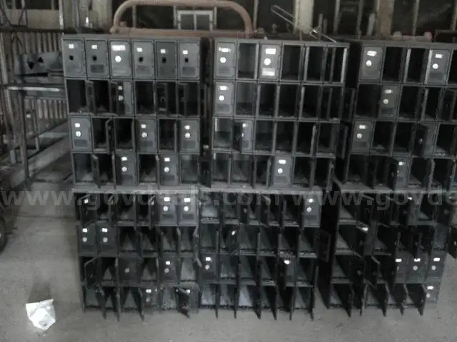 Lot of (6) Used Black Cellphone Lockers.
