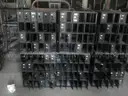 Lot of (6) Used Black Cellphone Lockers.