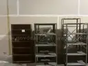 Lot of (14) Metal Shelving in Various Sizes and Styles.