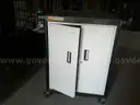 Lot of (4) TV Carts with Wheels.