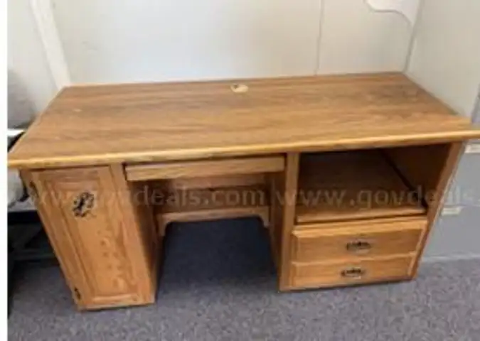 Lot of (1) Wooden Office Desk.