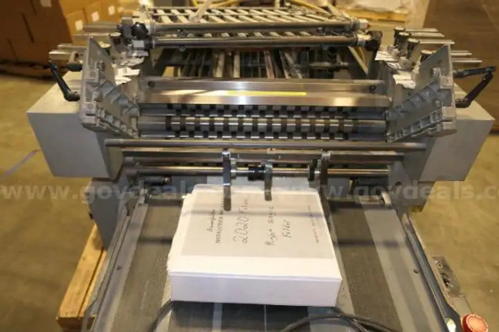 Lot of (1) Baum Folder Model 2020 with Two Fold Plates.