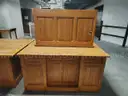 Lot of (1) Oak Desk with Return.