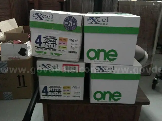Lot of (4) Cases of Excel One 4-Part Reverse Paper, 8 1/2 X 11.