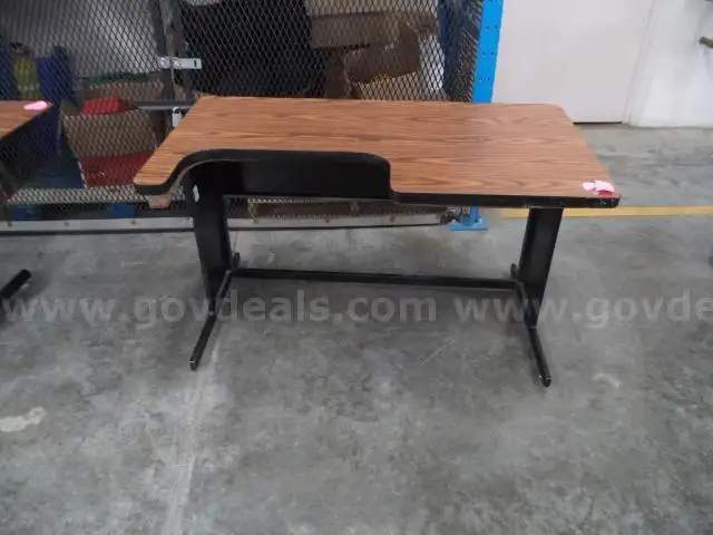 Lot of (1) 49 X 26.5 Computer Desk with Keyboard Drop.