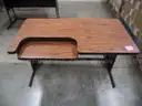 Lot of (1) 49 X 27 Computer Desk with Keyboard Drop.