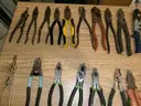Lot of 44 Various Linesman Pliers and Metal Cutting Tools.