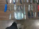 Lot of 100 Single Blade Knives.