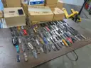 Lot of 100 Single Blade Knives.