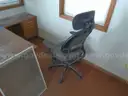 Lot of a Portable Office Building, Misc. Office Furniture, and an AC Unit.