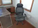 Lot of a Portable Office Building, Misc. Office Furniture, and an AC Unit.