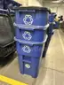 Lot of (23) 55-Gallon Recycling Containers w/Wheels.