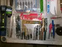 Lot of Various Drills, Drill Bits, and Various Tools.