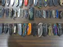 Lot of (100) Single Blade Knives.