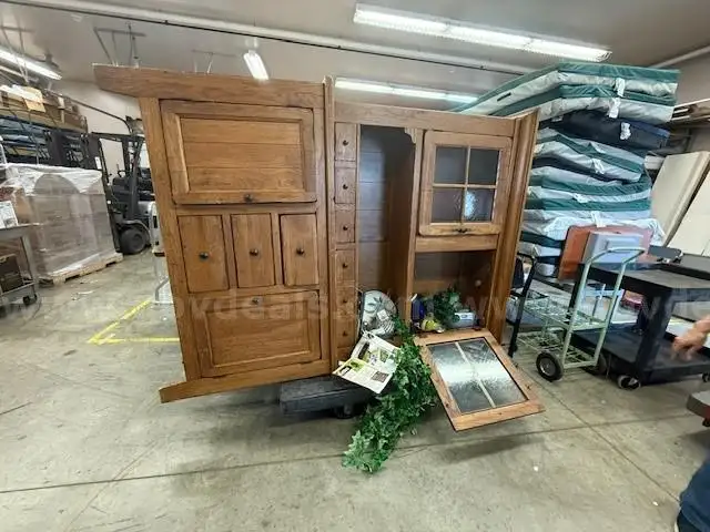Lot of (1) Wooden Hutch.
