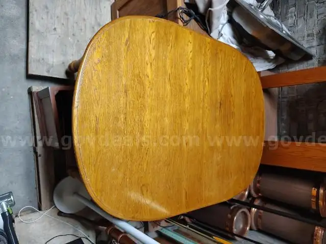 Lot of (1) Light Oak Kitchen Table.