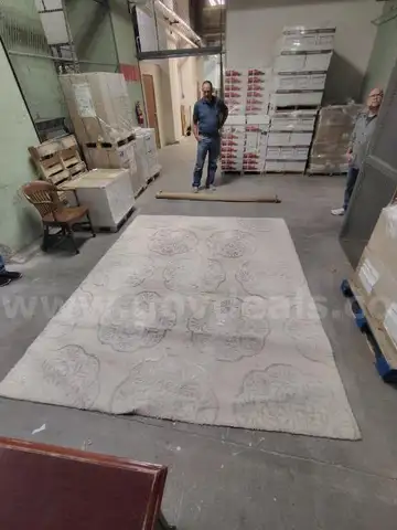 Lot of (1) Safavieh Bella Beige and White 8'x10' Rug.