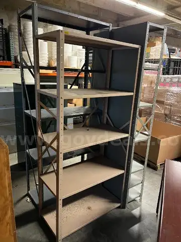 Lot of (3) Metal Shelving Units