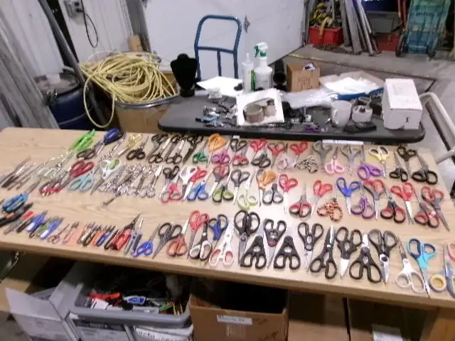 Lot of Approx. 100 Pairs of Scissors and 10 Letter Openers.