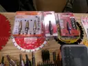 Lot of Various Drill Bits, Screwdriver Bits and Saw Blades.