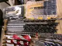 Lot of Various Drill Bits, Screwdriver Bits and Saw Blades.
