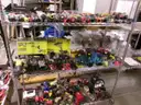 Lot of Various Battery Operated and Electric Drills and Tools.