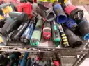 Lot of Various Battery Operated and Electric Drills and Tools.