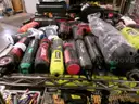 Lot of Various Battery Operated and Electric Drills and Tools.