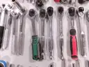 Lot of Socket Ratches, Drives, Wrenches and Other Tools.