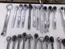 Lot of Socket Ratches, Drives, Wrenches and Other Tools.