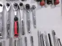 Lot of Socket Ratches, Drives, Wrenches and Other Tools.