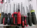 Lot of Socket Ratches, Drives, Wrenches and Other Tools.