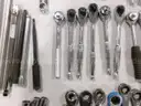 Lot of Socket Ratches, Drives, Wrenches and Other Tools.